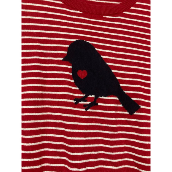 Talbots Sweater Size Small Red Striped - Picture 6 of 8